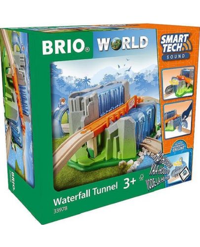 Игрален комплект Brio - Тунел с водопад, Smart Tech - 1