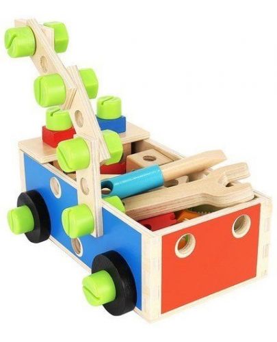 Игрален комплект Kruzzel - Дървена работилница с инструменти - 1
