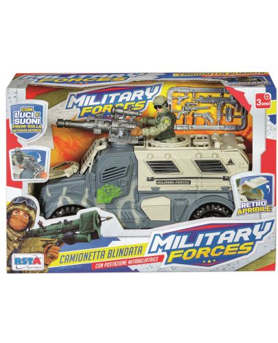 Игрален комплект RS Toys - Бронирана кола с войник, със звуци и светлини - 1