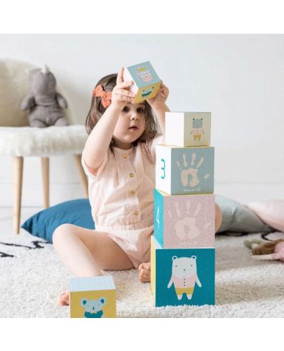 Игрален комплект Baby Art - Кубчета с отпечатъци с боички - 6