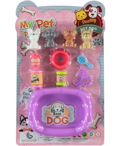 Игрален комплект RS Toys - Кученца с аксесоари за баня, асортимент - 1
