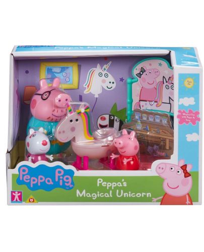 Игрален комплект Peppa Pig - Еднорог парти, с 3 фигури - 2