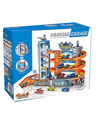 Игрален комплект Ocie - Паркинг-гараж, с 6 колички - 2