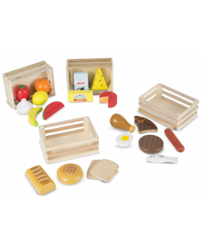 Игрален комплект Melissa & Doug - Дървени хранителни продукти - 2