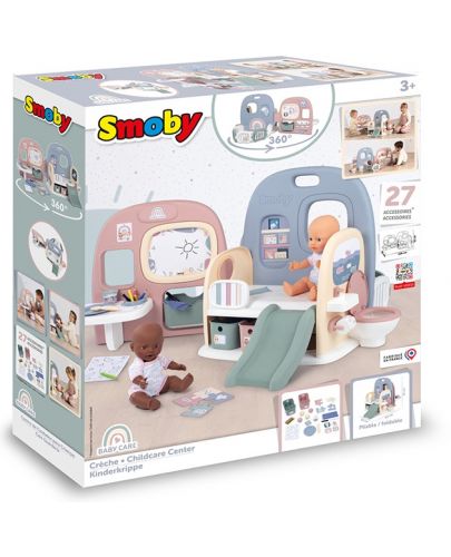 Игрален комплект Smoby - Център за игра за кукла-бебе, с 27 аксесоара - 2