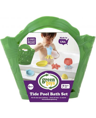 Играчки за баня Green Toys - Tide Pool Bath Set, 7 части - 4