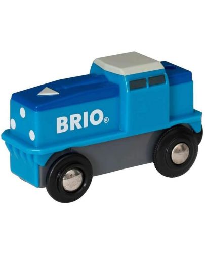 Играчка Brio - Карго локомотив, син - 1