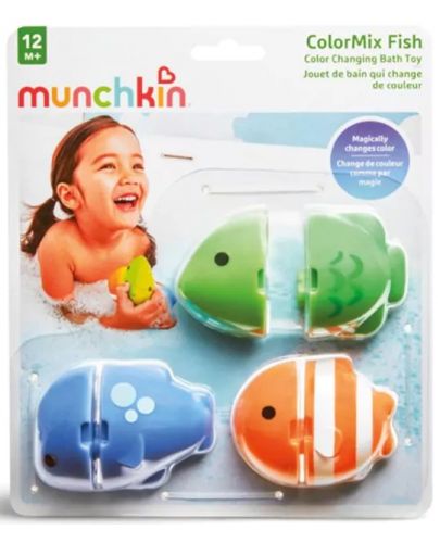 Играчки за баня Munchkin - Рибки, промяна на цвета, 3 броя - 4