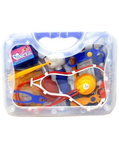 Игрален комплект Raya Toys - Чичо доктор в куфарче, син - 3