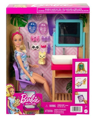 Игрален комплект Mattel Barbie - Процедури за лице - 2