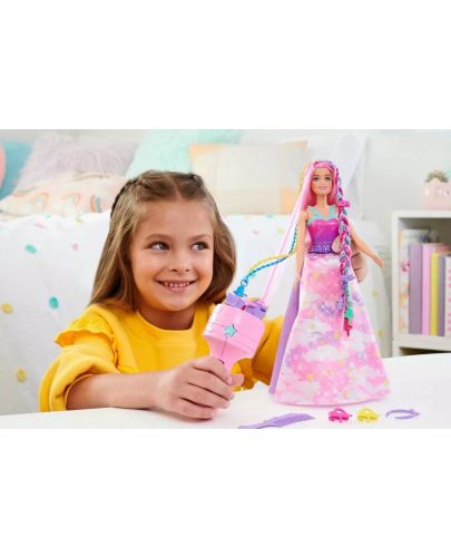 Игрален комплект Barbie Dreamtopia - Кукла за прически с аксесоари - 3