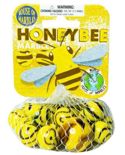 Игрален комплект House of Marbles - Honeybee, стъклени топчета - 1