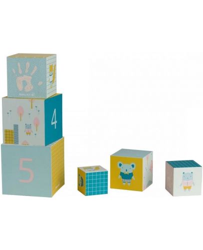 Игрален комплект Baby Art - Кубчета с отпечатъци с боички - 1