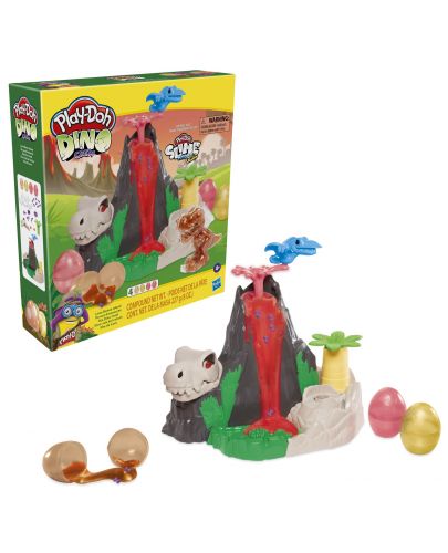 Игрален комплект Hasbro Play-Doh - Вулкан на остров от кости - 1