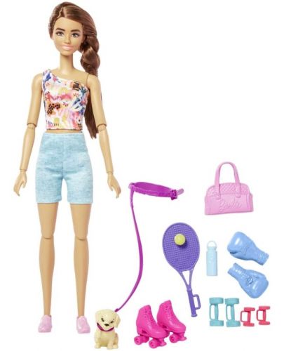Игрален комплект Barbie Wellness - Време за спорт - 1