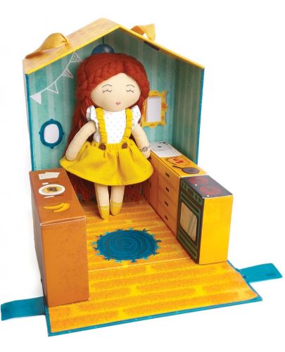 Игрален комплект Svoora - Кукла Лора с преносима къща - 5