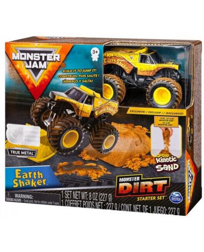 Игрален комплект с бъги и пясък Spin Master Monster Jam - Monster Dirt, Earth Shaker - 1