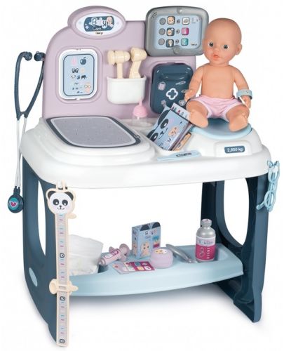 Игрален комплект Smoby - Baby Care Center, с пишкаща кукла - 1
