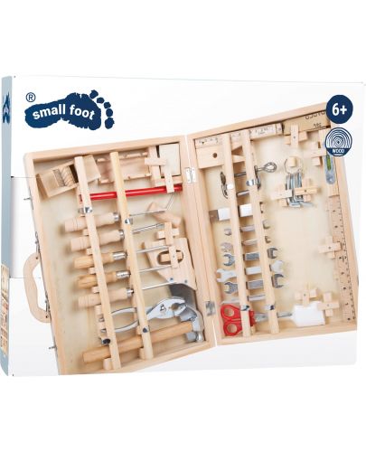 Игрален комплект Small Foot - Дървена кутия с инструменти - 1