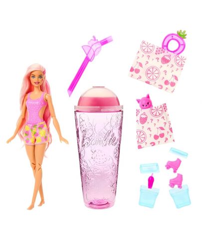 Игрален комплект Barbie Pop Reveal - Кукла с изненади, Ягодова лимонада - 3