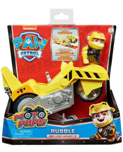Играчка Spin Master Paw Patrol Moto Pups Deluxe - Рабъл, с мотор - 1