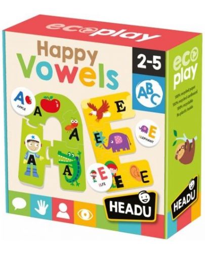 Игрален комплект Headu Happy Vowels - Щастливи гласни букви - 1