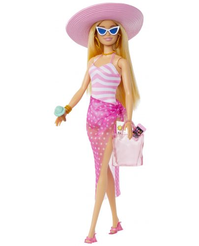 Игрален комплект Barbie - Барби на плаж - 1