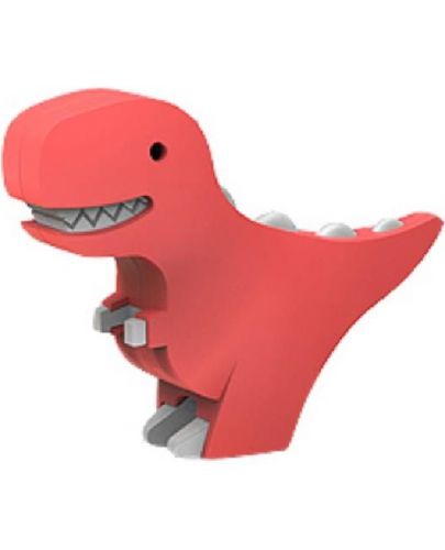 Игрален комплект Raya Toys - Магнитен динозавър за сглобяване, червен - 1