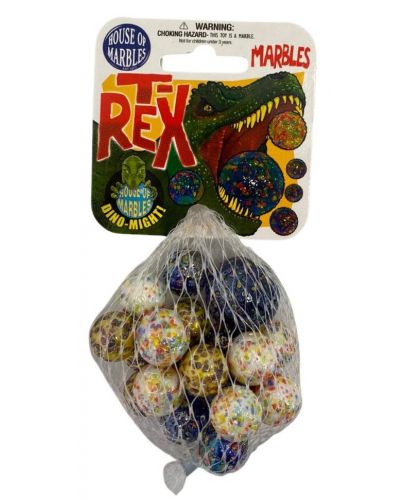 Игрален комплект House of Marbles - T-Rex, стъклени топчета - 1