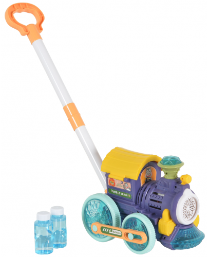 Играчка за сапунени балони Moni Toys - Влак, Blue Wheels - 1