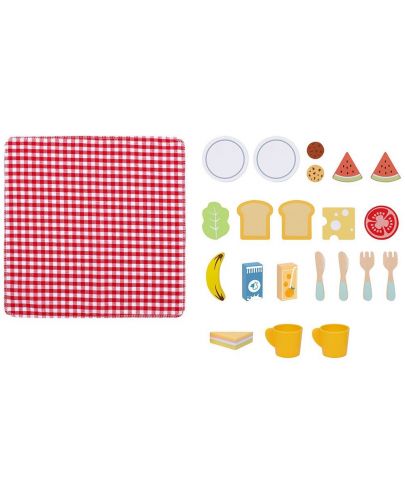 Игрален комплект Tooky toys - Кошница за пикник с аксесоари - 2