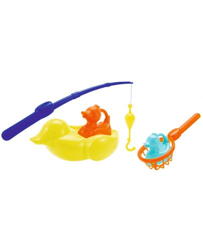 Играчки за баня Ecoiffier - 3 патета, с кепче и въдица - 1