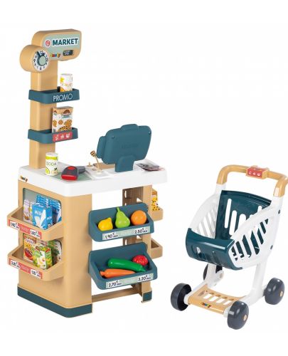 Игрален комплект Smoby - Супермаркет с количка за пазаруване - 1