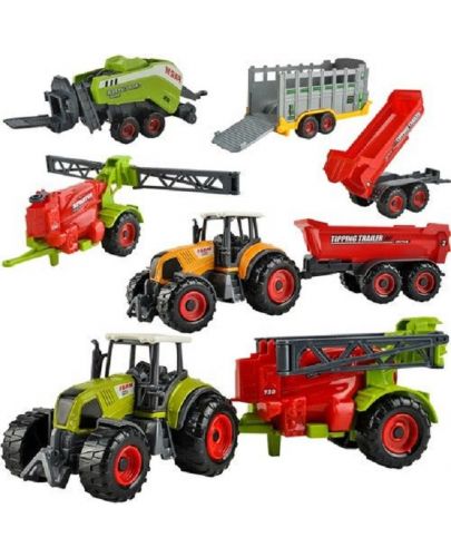Игрален комплект Iso Trade - Фермерски машини, 6 броя - 1