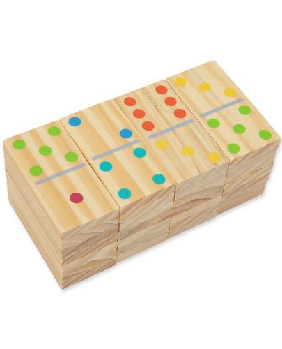 Игрален комплект Tooky Toy - Дървено домино за игра на двора - 2