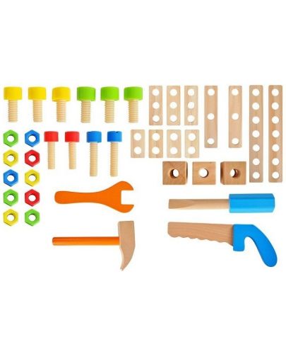 Игрален комплект Kruzzel - Детска работилница със строителни инструменти - 2