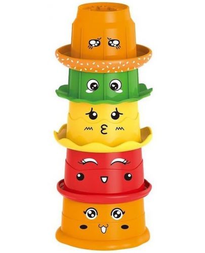 Игрален комплект Raya Toys - Бебешка кула Хамбургер - 1