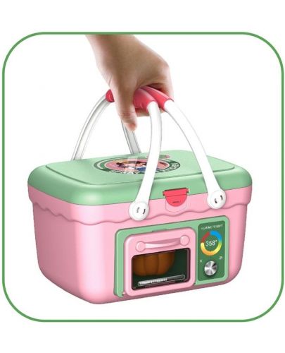 Игрален комплект Raya Toys - Кухня в кошница с пара и светлини - 3
