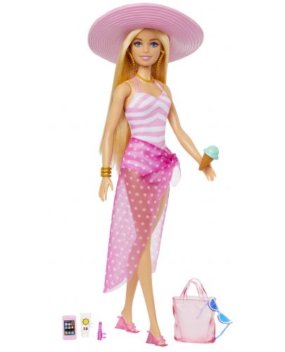 Игрален комплект Barbie - Барби на плаж - 3