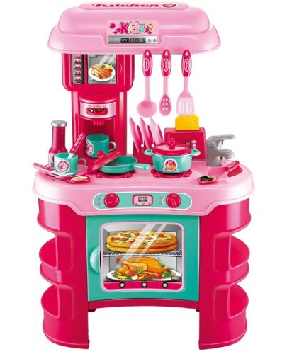 Игрален комплект Buba Kitchen Cook - Детска кухня, розова - 1