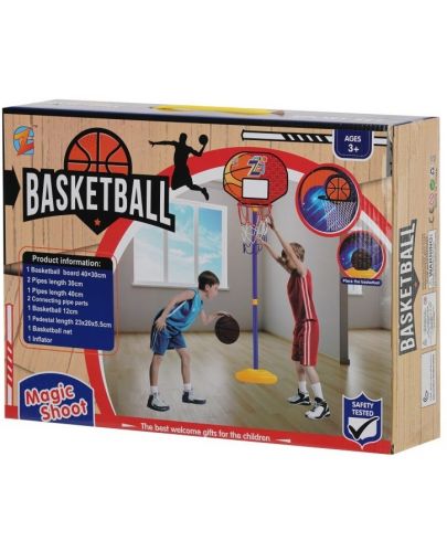 Игрален комплект GT - Баскетболен кош с топка, до 108 cm - 4