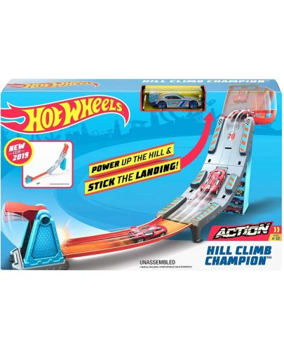 Игрален комплект Hot Wheels Action - Писта с изстрелвачка, Hill Climb Champion - 1