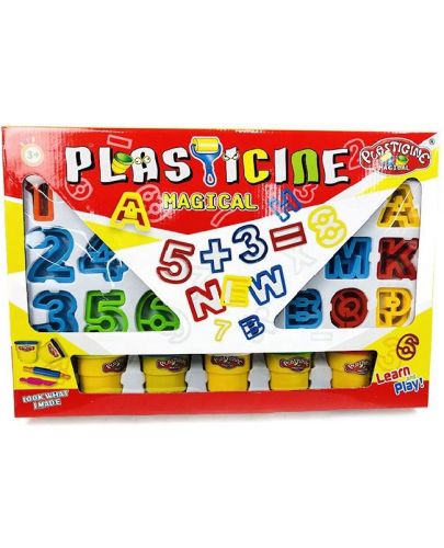 Игрален комплект Raya Toys - Моделини с букви и цифри - 1