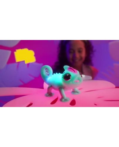 Интерактивна играчка Moose Little Live Pets - Хамелеон, розов - 8