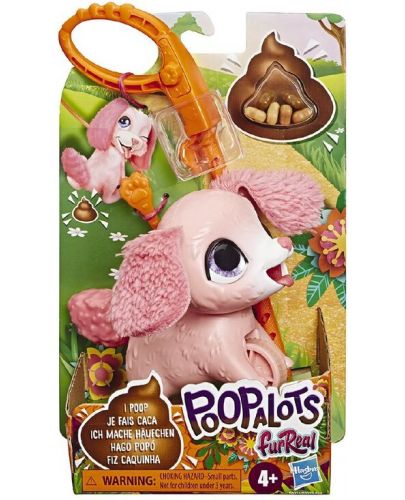 Интерактивна играчка Hasbro FurReal Poopalots - Акащи животни, розово куче - 1