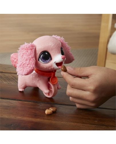 Интерактивна играчка Hasbro FurReal Poopalots - Акащи животни, розово куче - 3