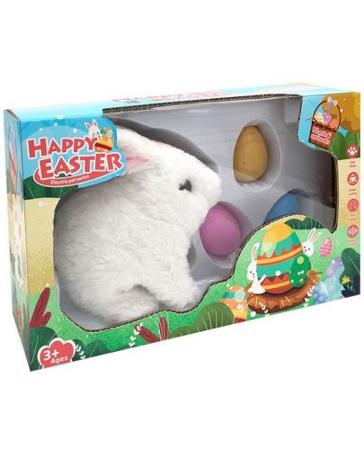 Интерактивна играчка Raya Toys - Великденско зайче с яйца - 1