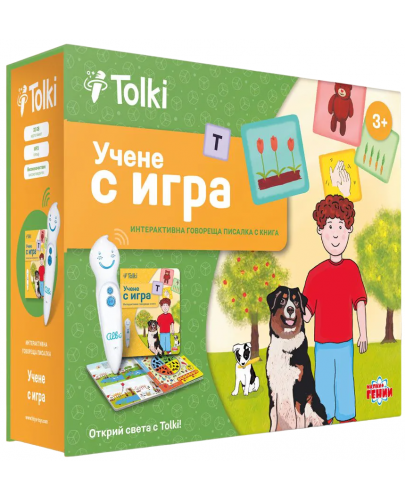 Интерактивен комплект Tolki - Говореща писалка с книга „Учене с игра“ - 1