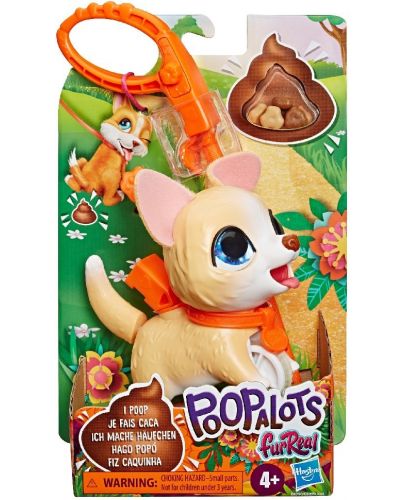 Интерактивна играчка Hasbro FurReal Poopalots - Акащи животни, Жълто куче - 1