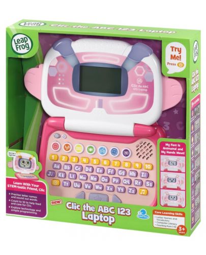 Интерактивна играчка Vtech - Образователен лаптоп, розов - 1